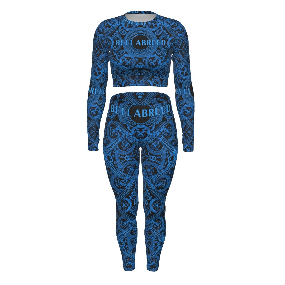 All-Over Print Women's Sport Set With Backless Top And Leggings - Image 4