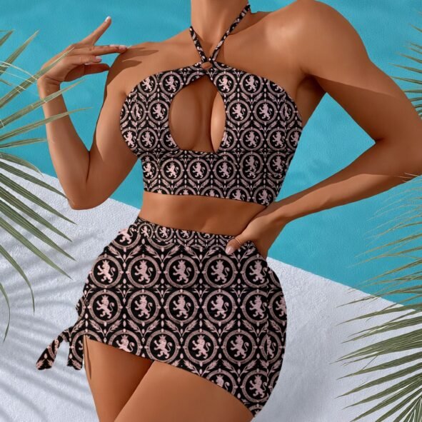 FullbreedCustom Print Women's Halter Neck swimming Suit