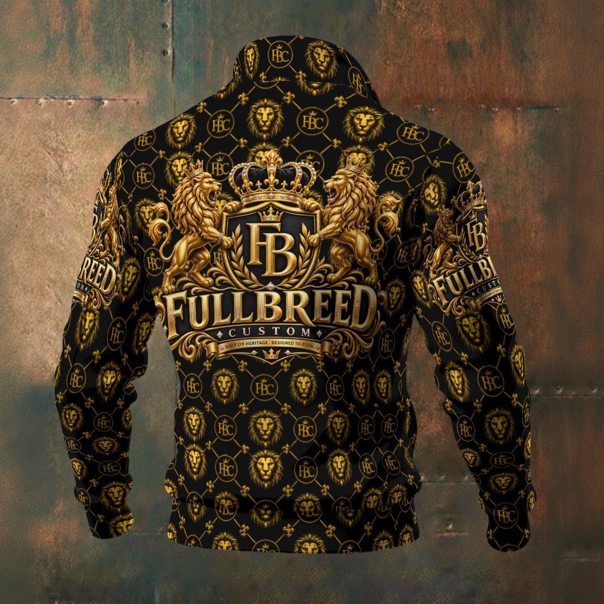 FullbreedCustom Print Men's Thick Knit Fleece Jacket - Image 2