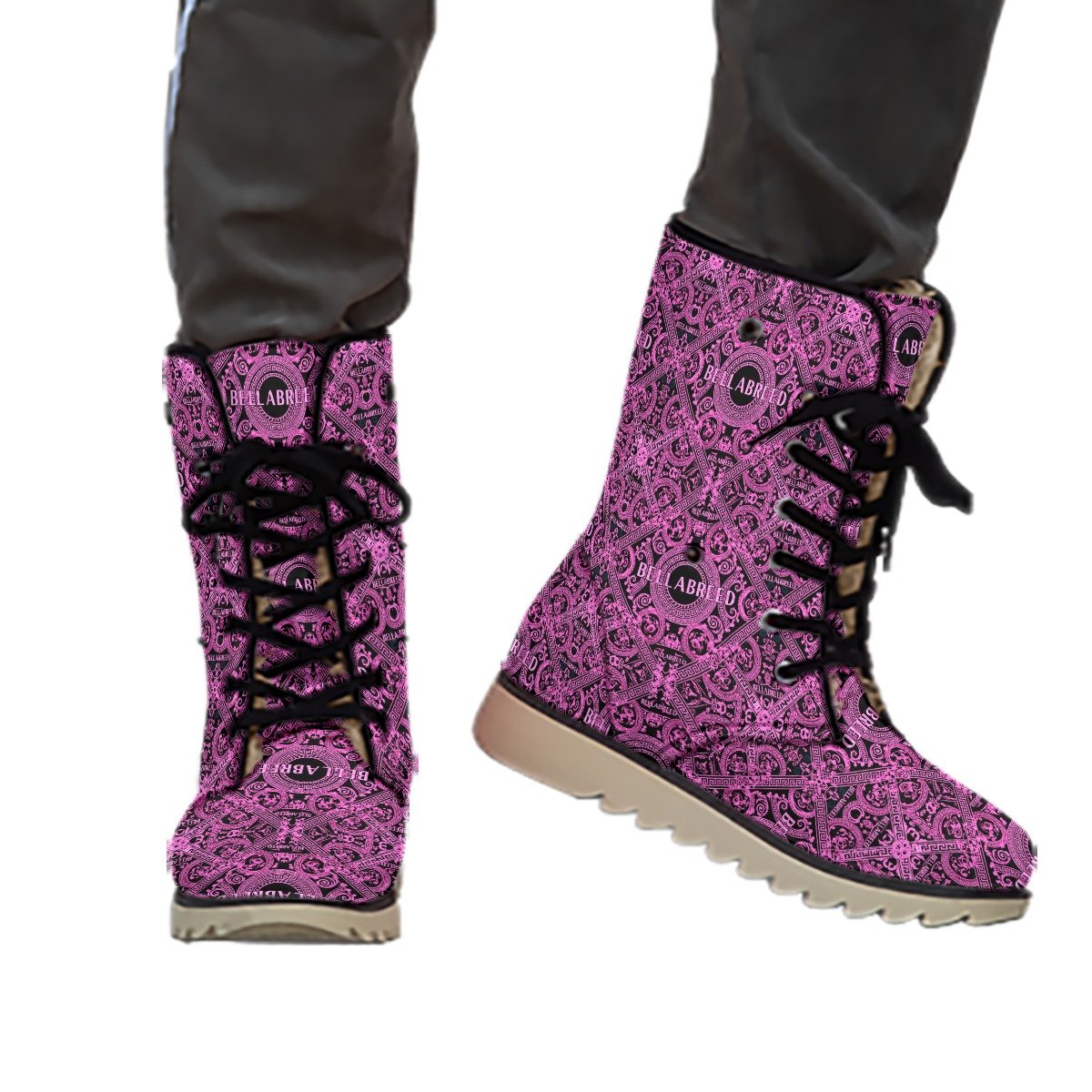 All-Over Print Women's Plush Boots - Image 4