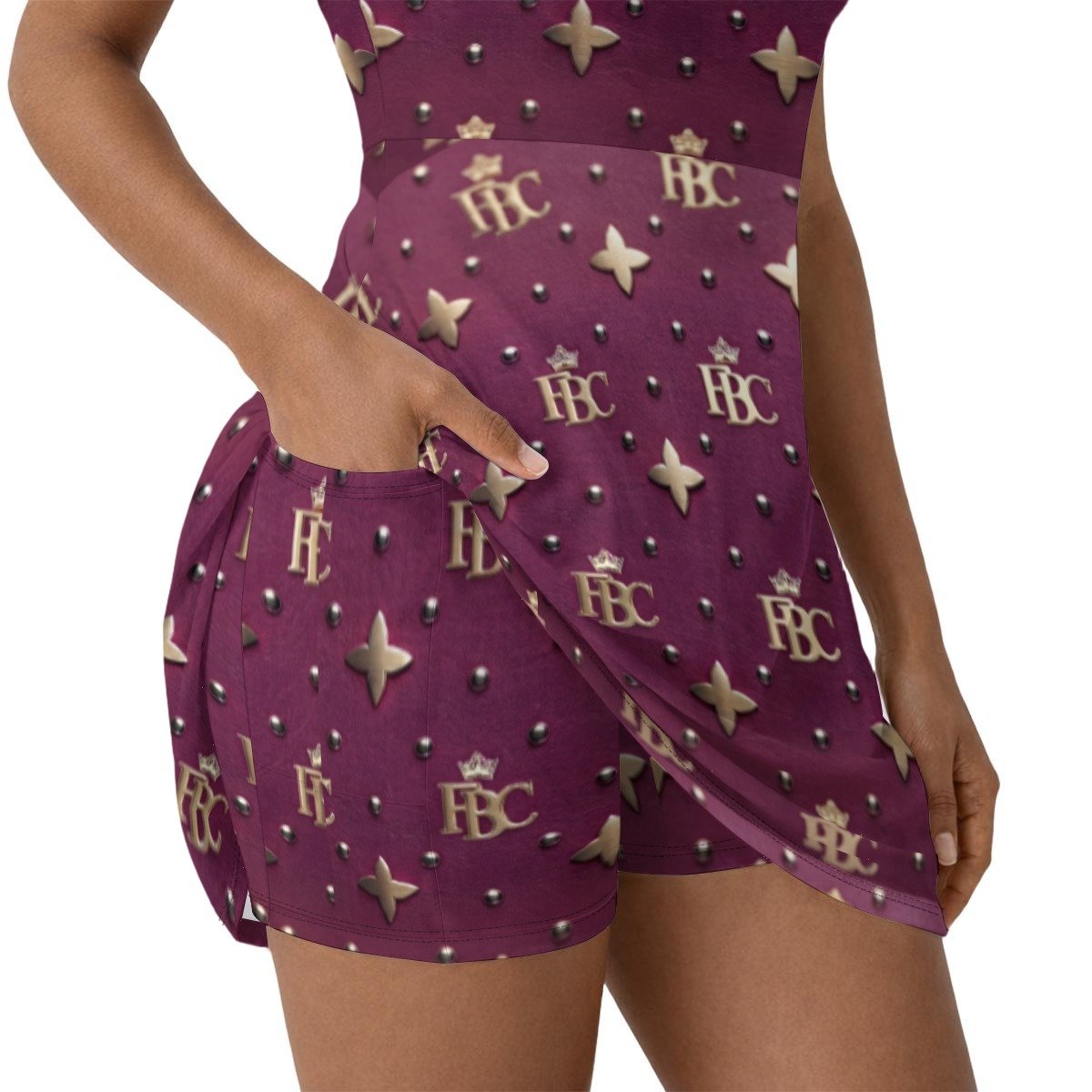 FullbreedCustom Print Women’s Athletic Dress With Built‑In Shorts - Image 2