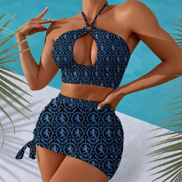 FullbreedCustom Print Women's Halter Neck swimming Suit