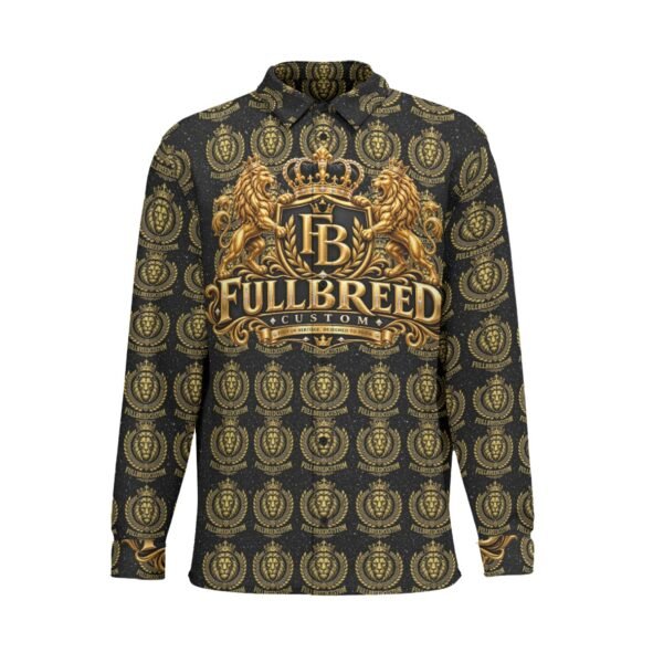 FullbreedCustom Print Men's Business Long Sleeve Shirt|110GSM Imitation Flax