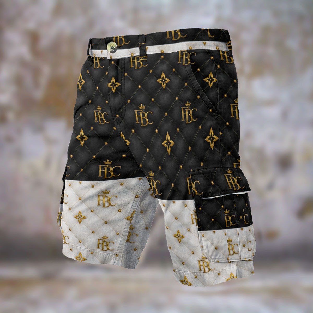 FullbreedCustom Print Men's Cargo Shorts - Image 2