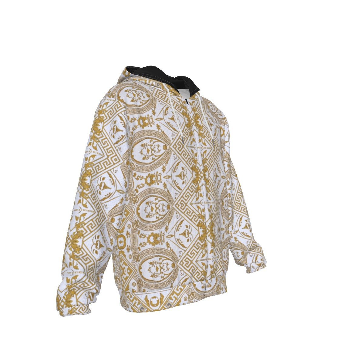 All-Over Print Men's Heavy Fleece Zip Up Hoodie - Image 2