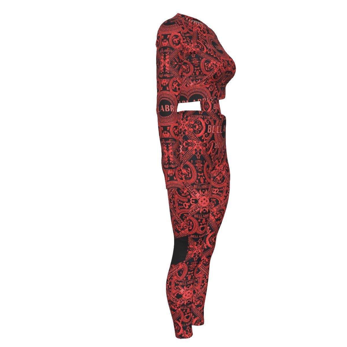 All-Over Print Women's Sport Set With Backless Top And Leggings - Image 2