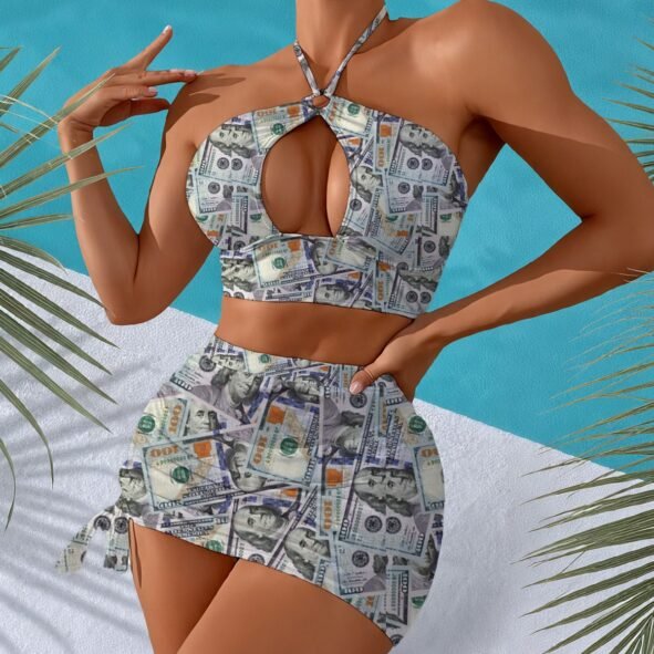 FullbreedCustom Print Women's Halter Neck swimming Suit