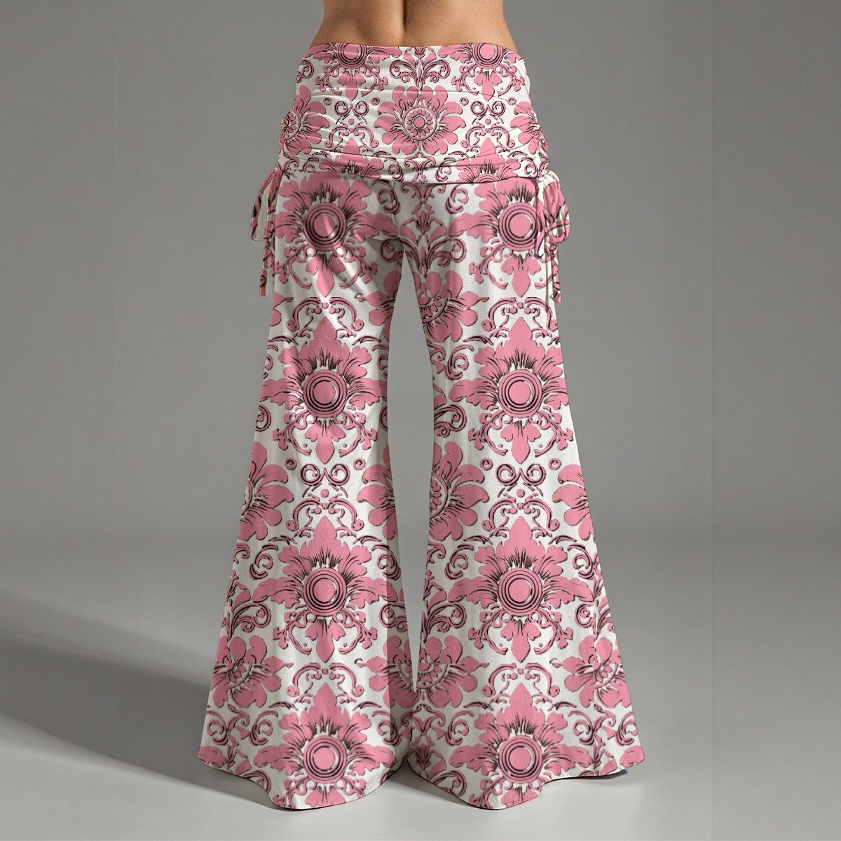 All-Over Print Women's High Waist Wide Leg Pants - Image 2
