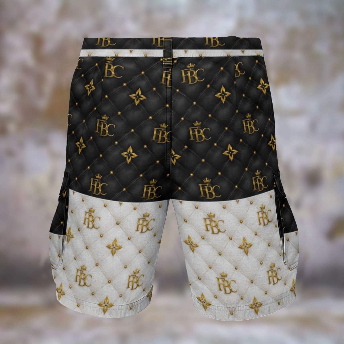 FullbreedCustom Print Men's Cargo Shorts - Image 3
