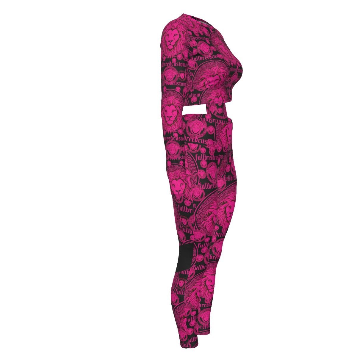 All-Over Print Women's Sport Set With Backless Top And Leggings - Image 2