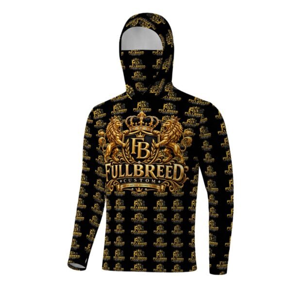 FullbreedCustrom Print Men’s Sun Protection Hoodie with Face Cover and Thumb Holes