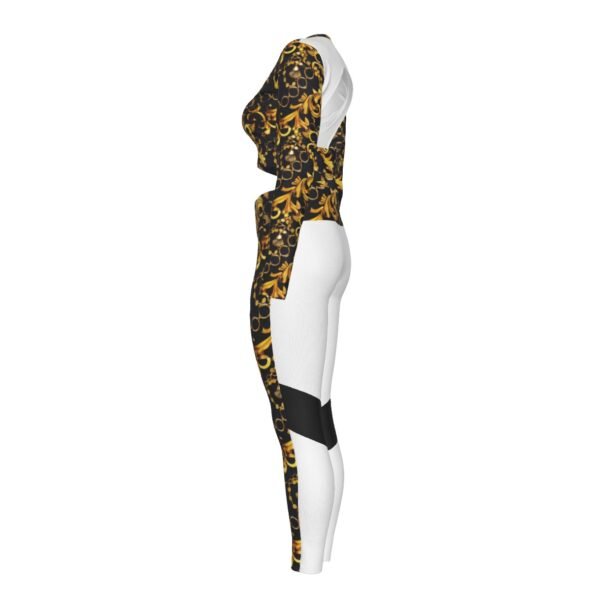 All-Over Print Women's Sport Set With Backless Top And Leggings