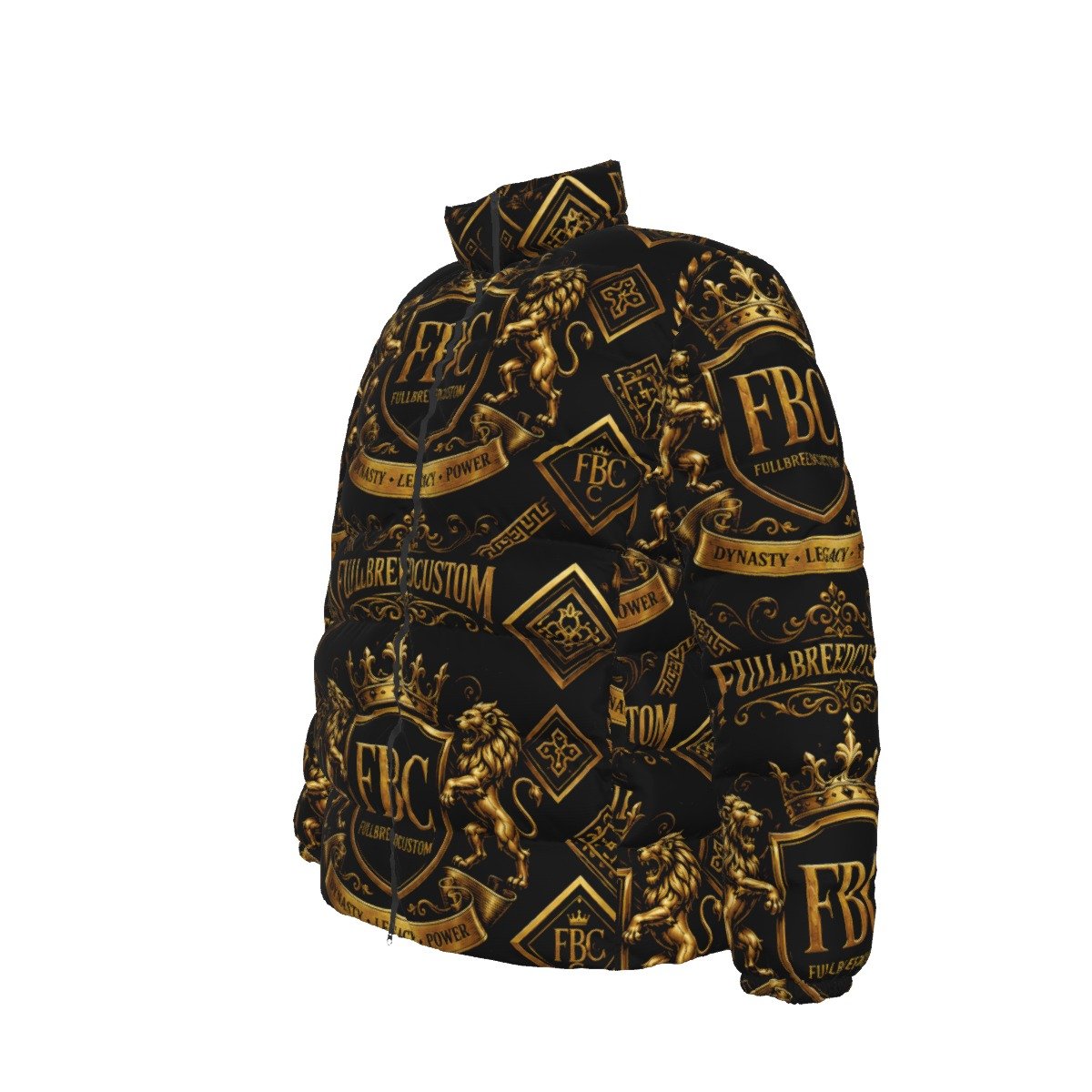 FullbreeddCustom Print Unisex Stand collar slim down jacket - Image 6