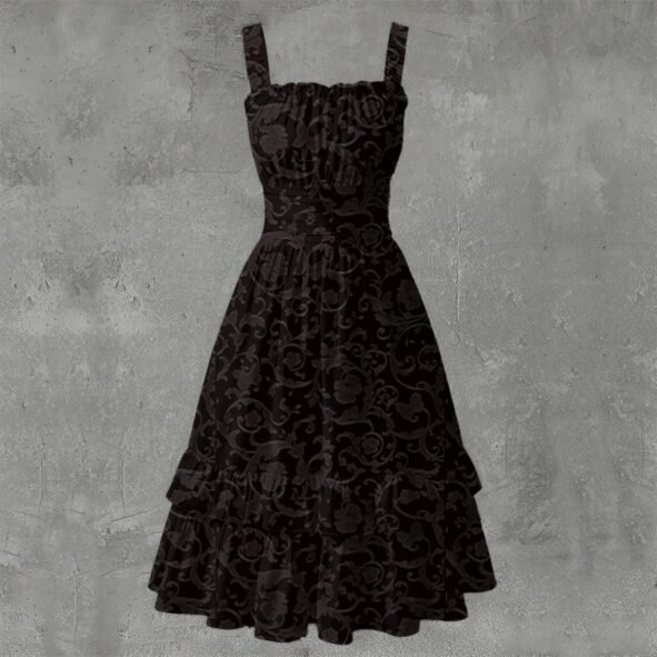 All-Over Print Women‘s Ruffle Hem Dress