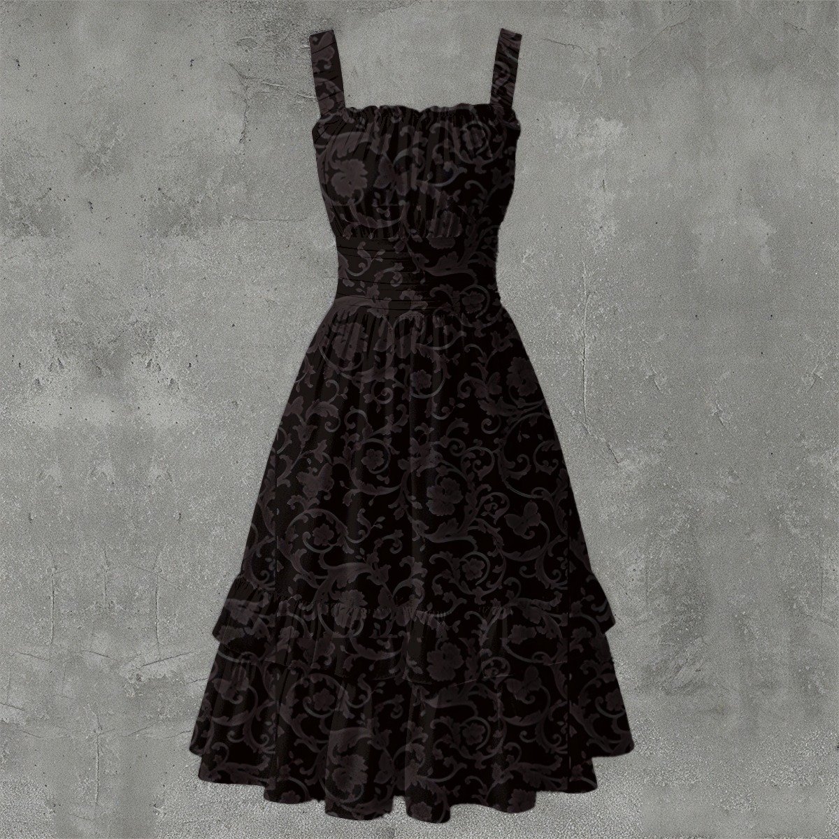 All-Over Print Women‘s Ruffle Hem Dress