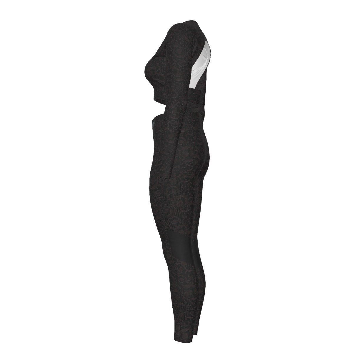 All-Over Print Women's Sport Set With Backless Top And Leggings - Image 3