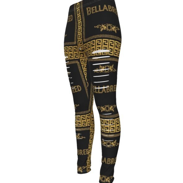 All-Over Print Women's Ripped Leggings