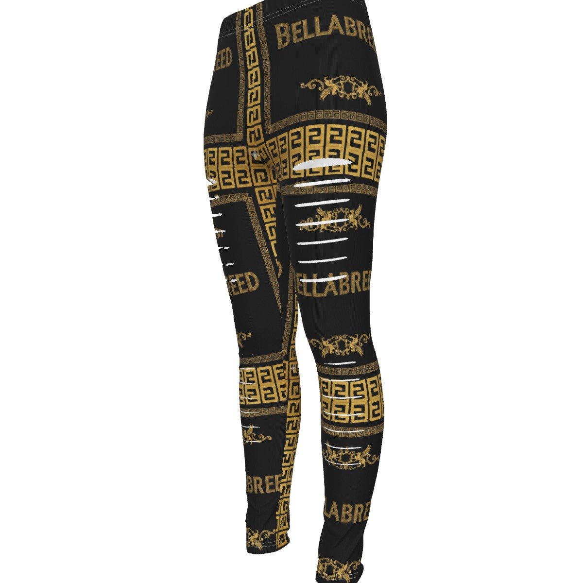 All-Over Print Women's Ripped Leggings