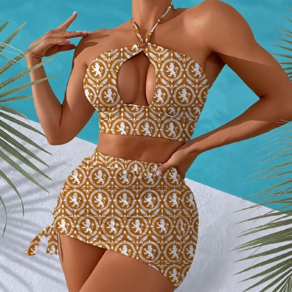 FullbreedCustom  Print Women's Halter Neck swimming Suit