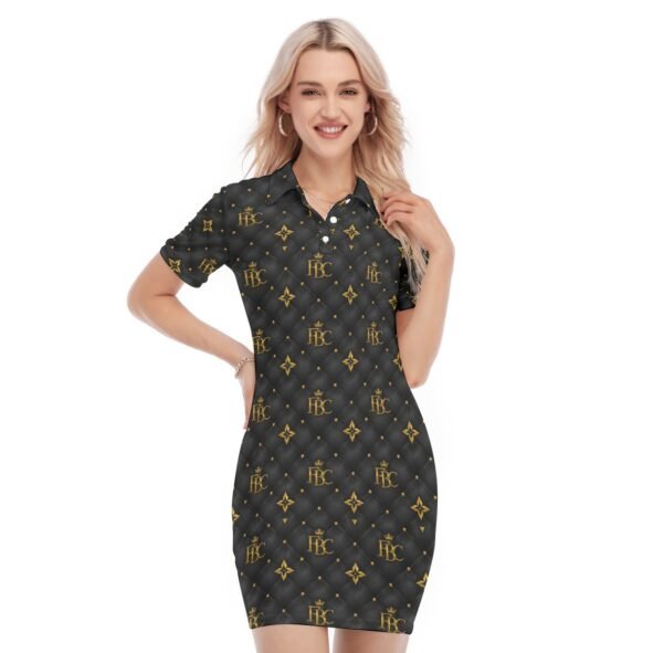 FullbreedCustom Print Women's Polo Collar Dress