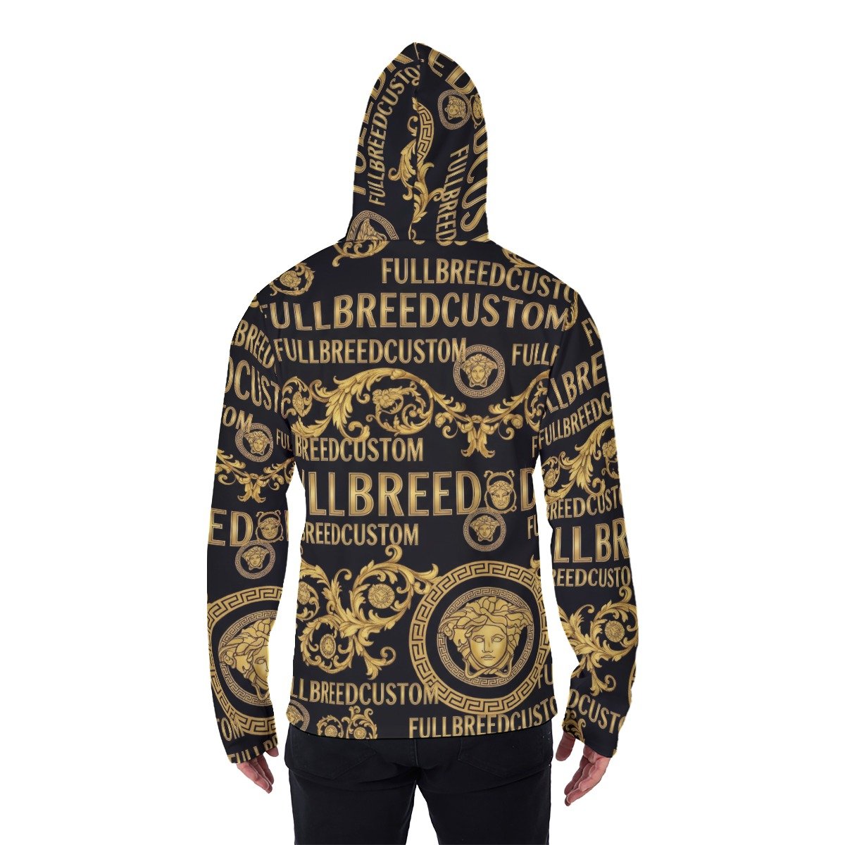 All-Over Print Men's Heavy Fleece Hoodie With Mask - Image 3