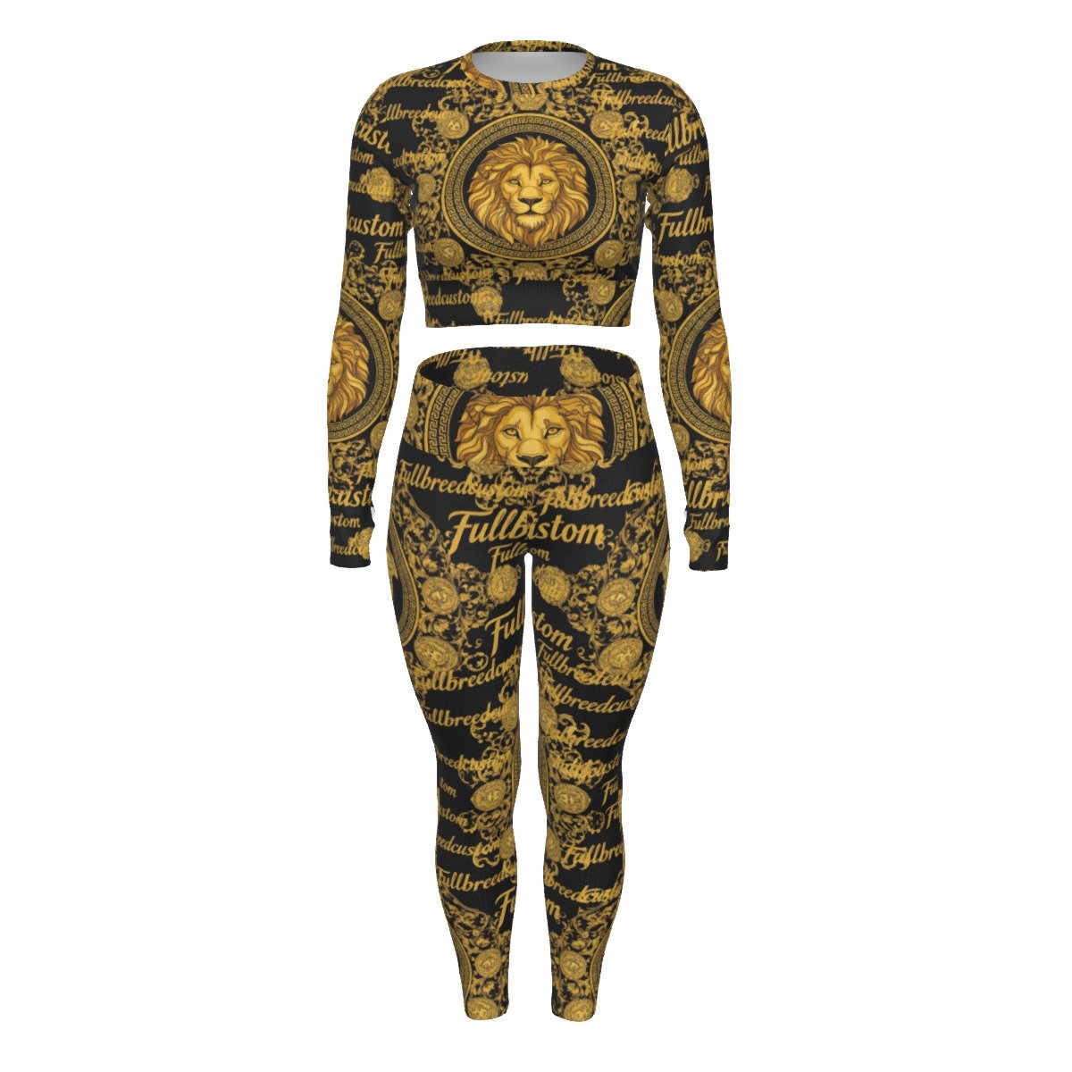 All-Over Print Women's Sport Set With Backless Top And Leggings - Image 5