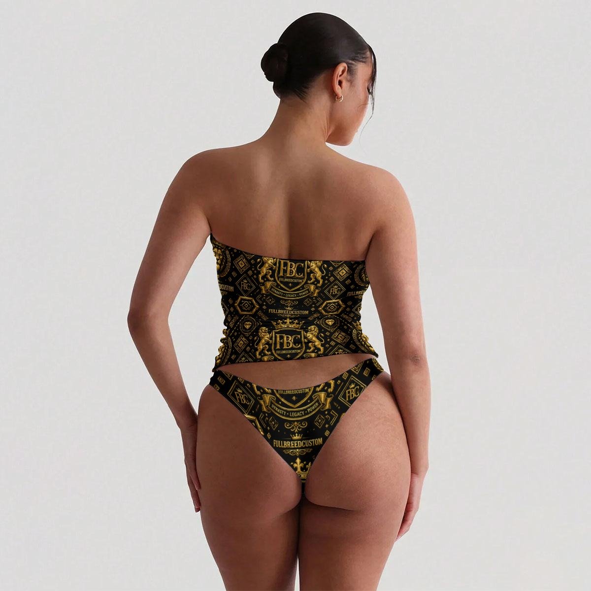 FullbreedCustom Print Women's Strapless Tube Top Set - Image 2