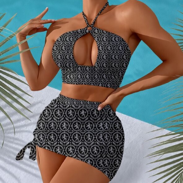 FullbreedCustom Print Women's Halter Neck swimming Suit
