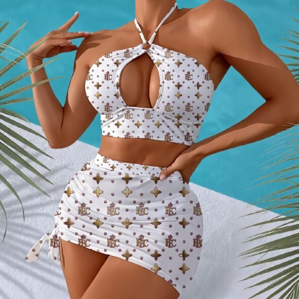 FullbreedCustom Print Women's Halter Neck swimming Suit