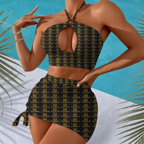 FullbreedCustom  Print Women's Halter Neck swimming Suit