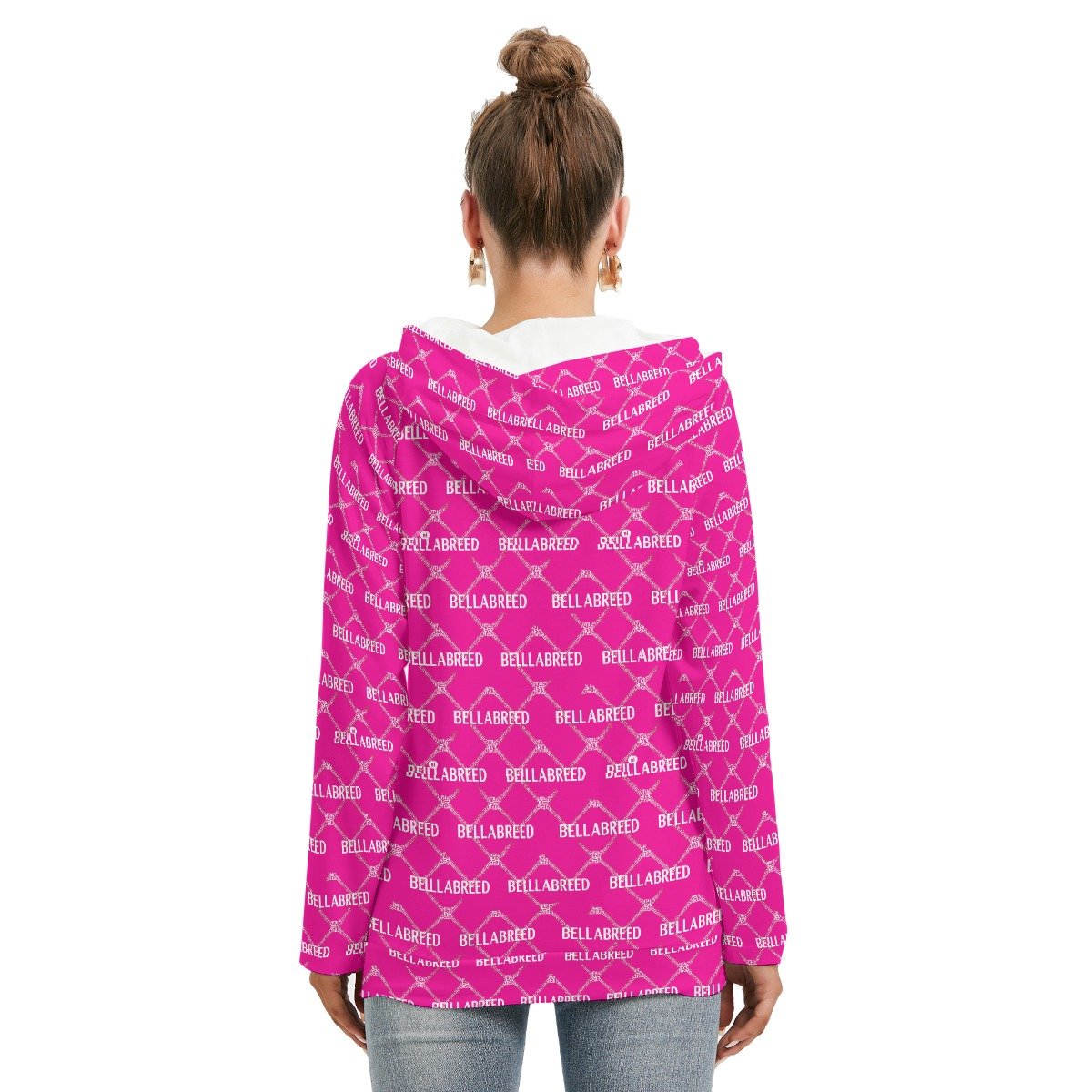 All-Over Print Women's Hoodie With Double Hood - Image 3
