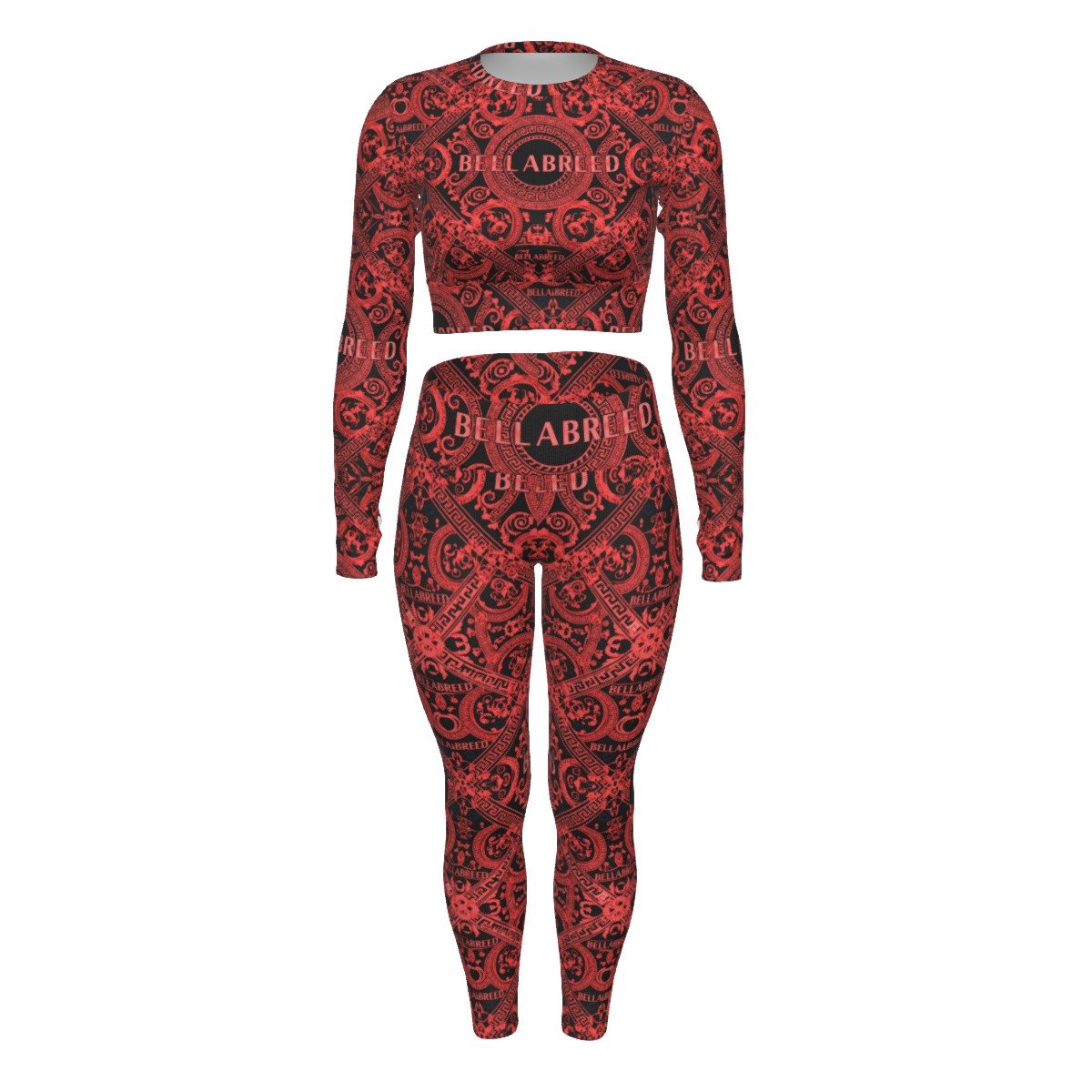 All-Over Print Women's Sport Set With Backless Top And Leggings - Image 4