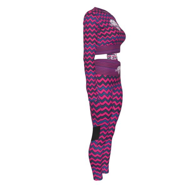 All-Over Print Women's Sport Set With Backless Top And Leggings