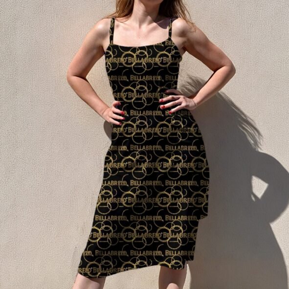 All-Over Print Women's sleeveless suspender dress