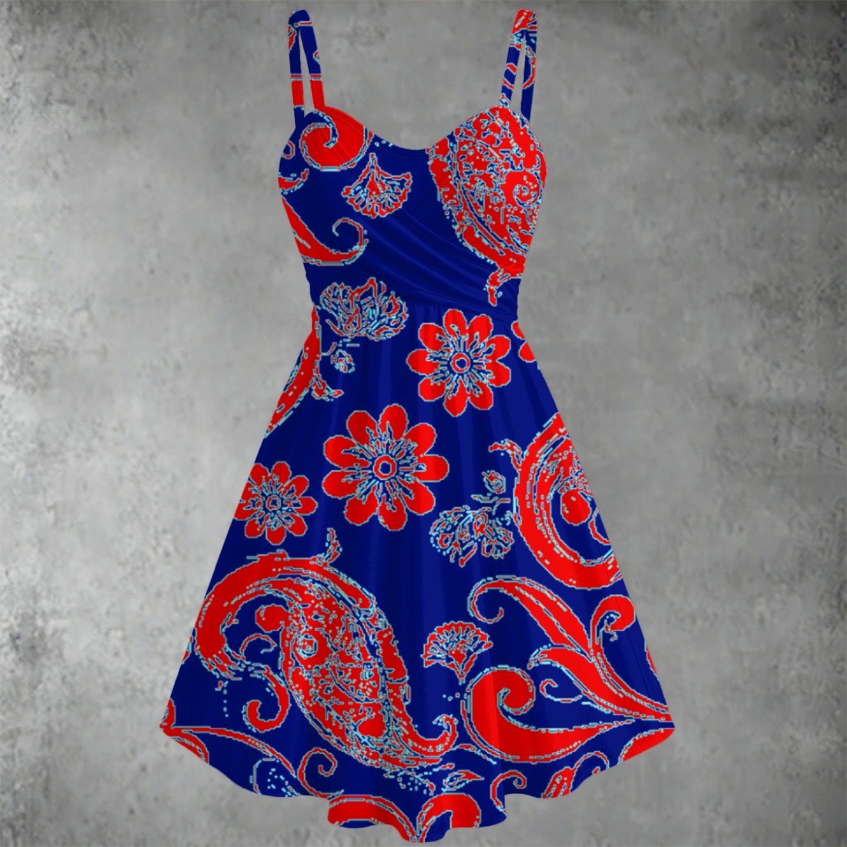 All-over print Women's Spaghetti Strap Dress - Image 2