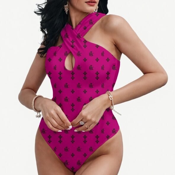 FullbreedCustom Print Women's backless cross-body swimsuit