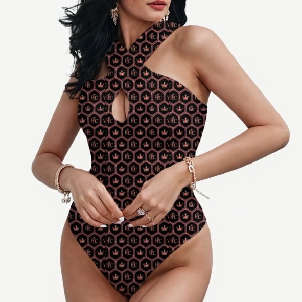 FullbreedCustom Print Women's backless cross-body swimsuit