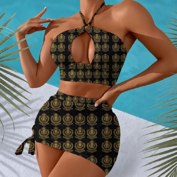 FullbreedCustom Print Women's Halter Neck swimming Suit