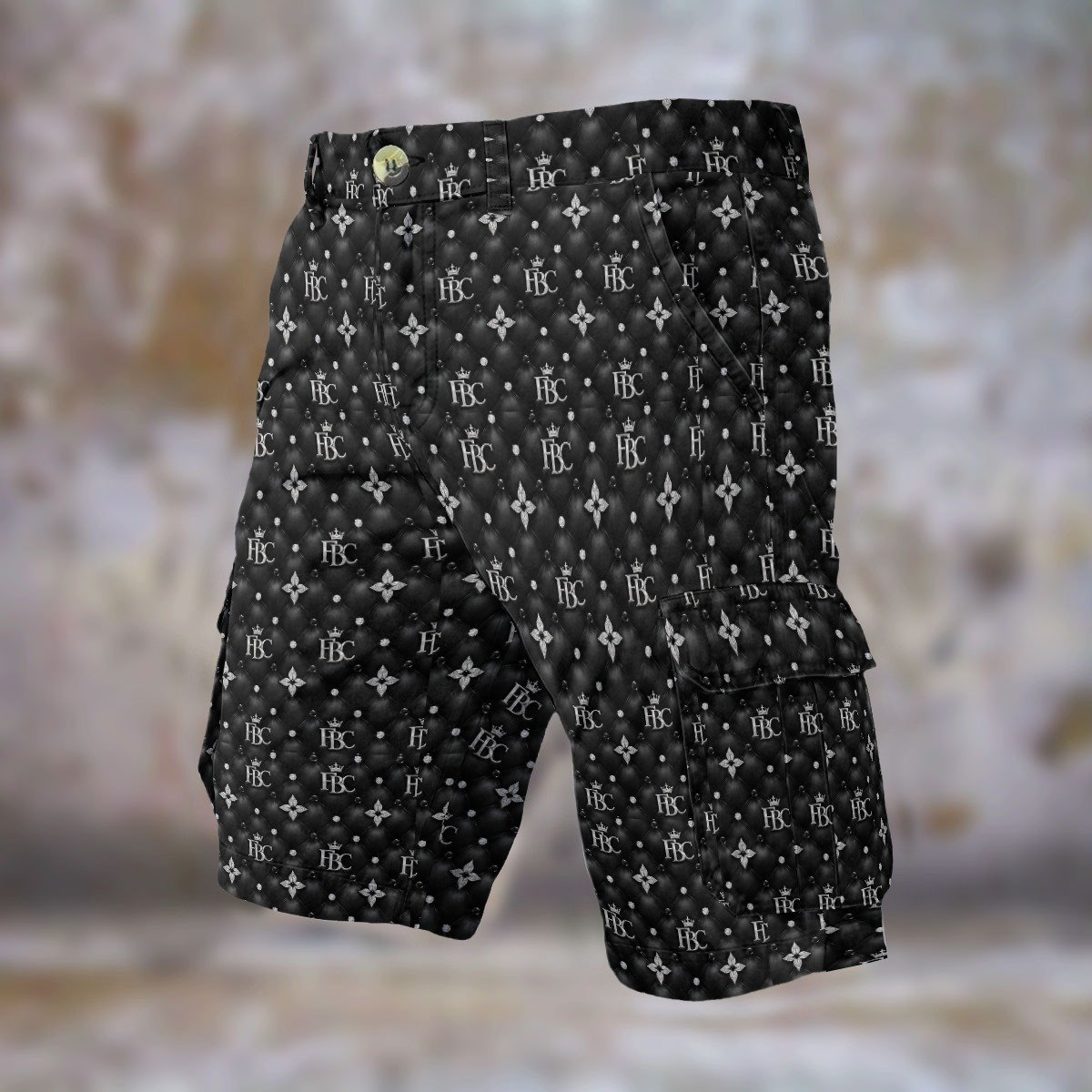 FullbreedCustom Print Men's Cargo Shorts - Image 2
