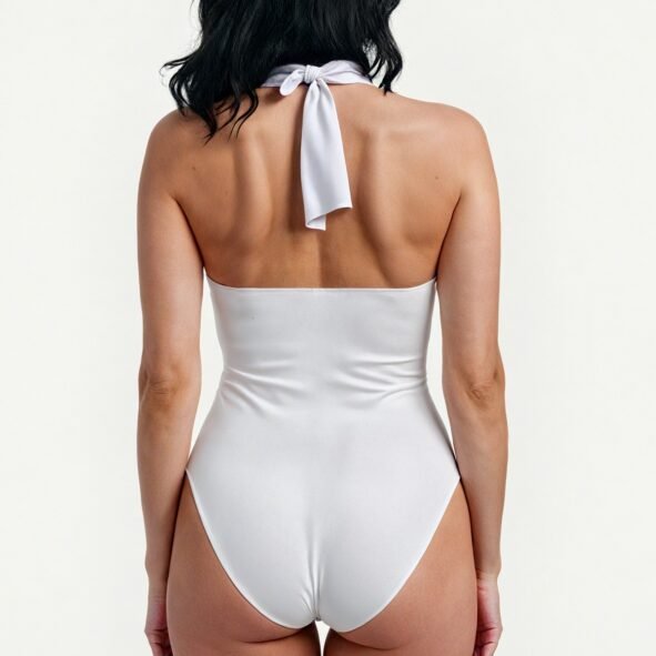 All-Over Print Women's backless cross-body swimsuit