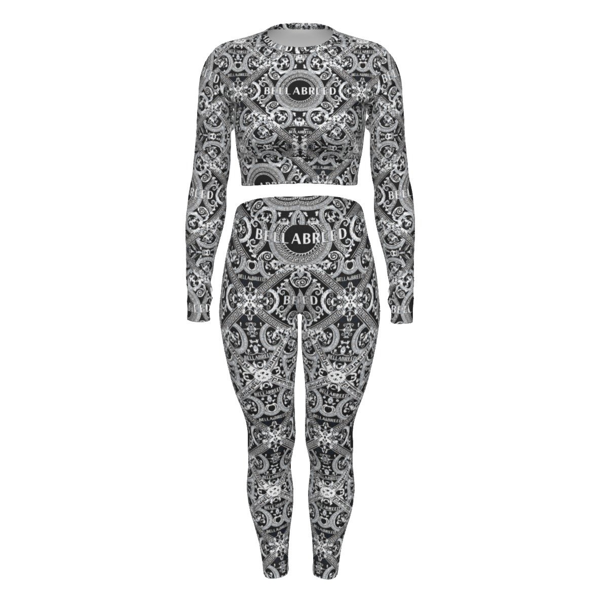 All-Over Print Women's Sport Set With Backless Top And Leggings - Image 5