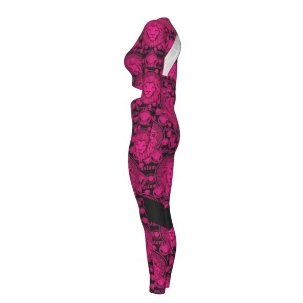 All-Over Print Women's Sport Set With Backless Top And Leggings