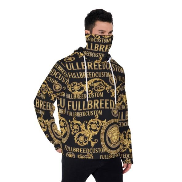 All-Over Print Men's Heavy Fleece Hoodie With Mask