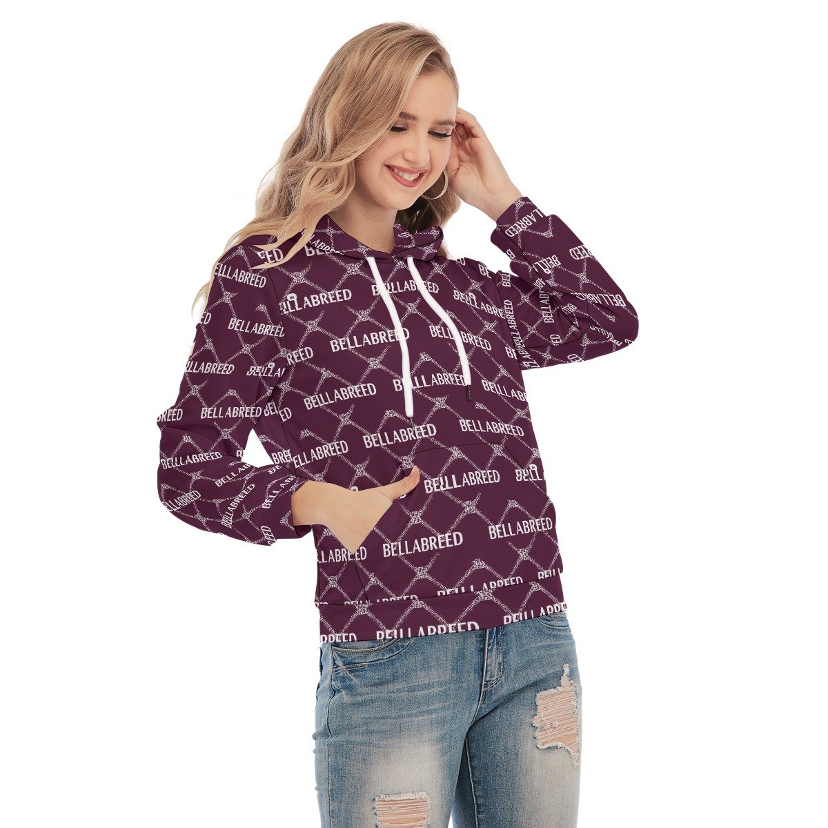All-Over Print Women's Slim Pullover Hoodie - Image 2