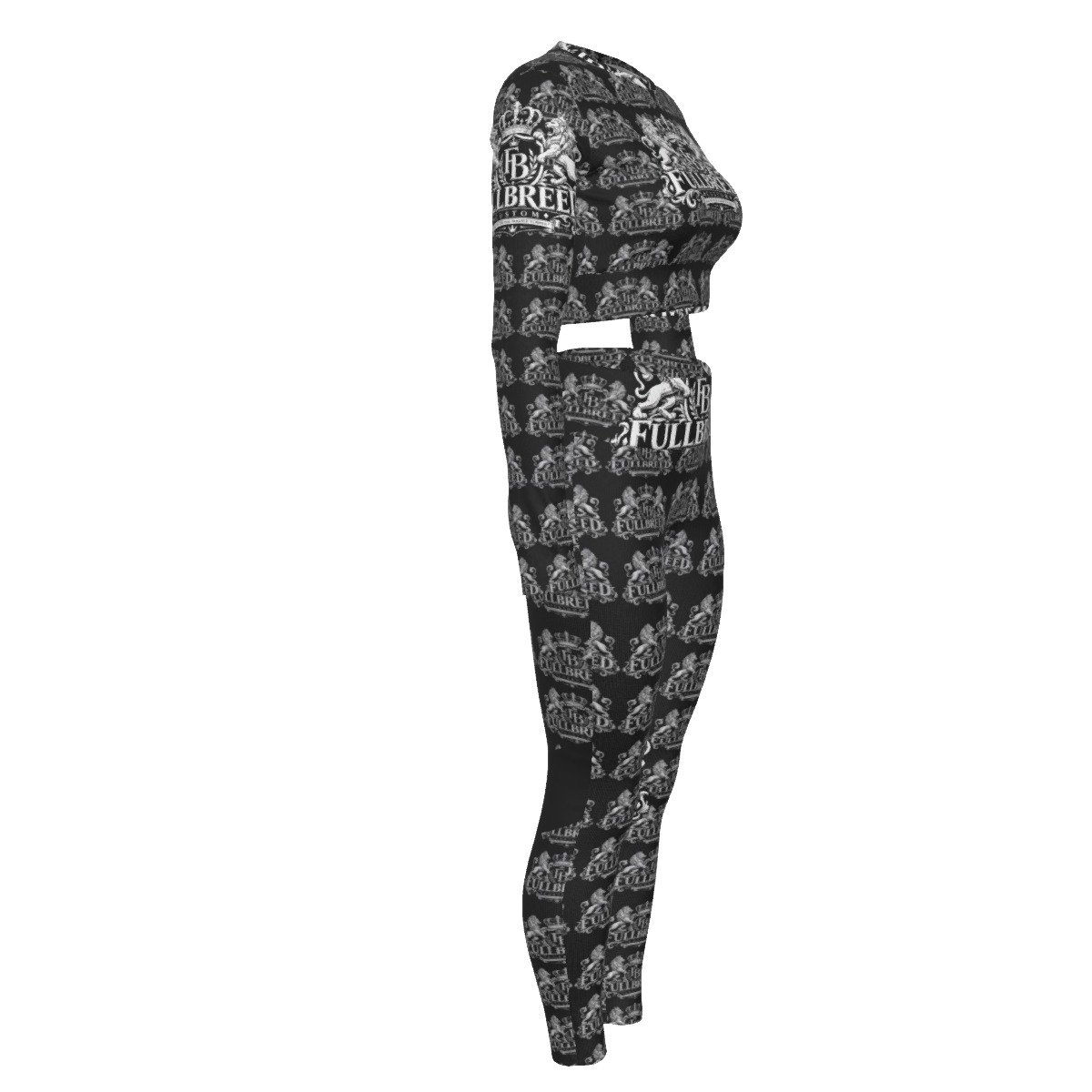 FullbreedCustom Print Women's Sport Set With Backless Top And Leggings - Image 3