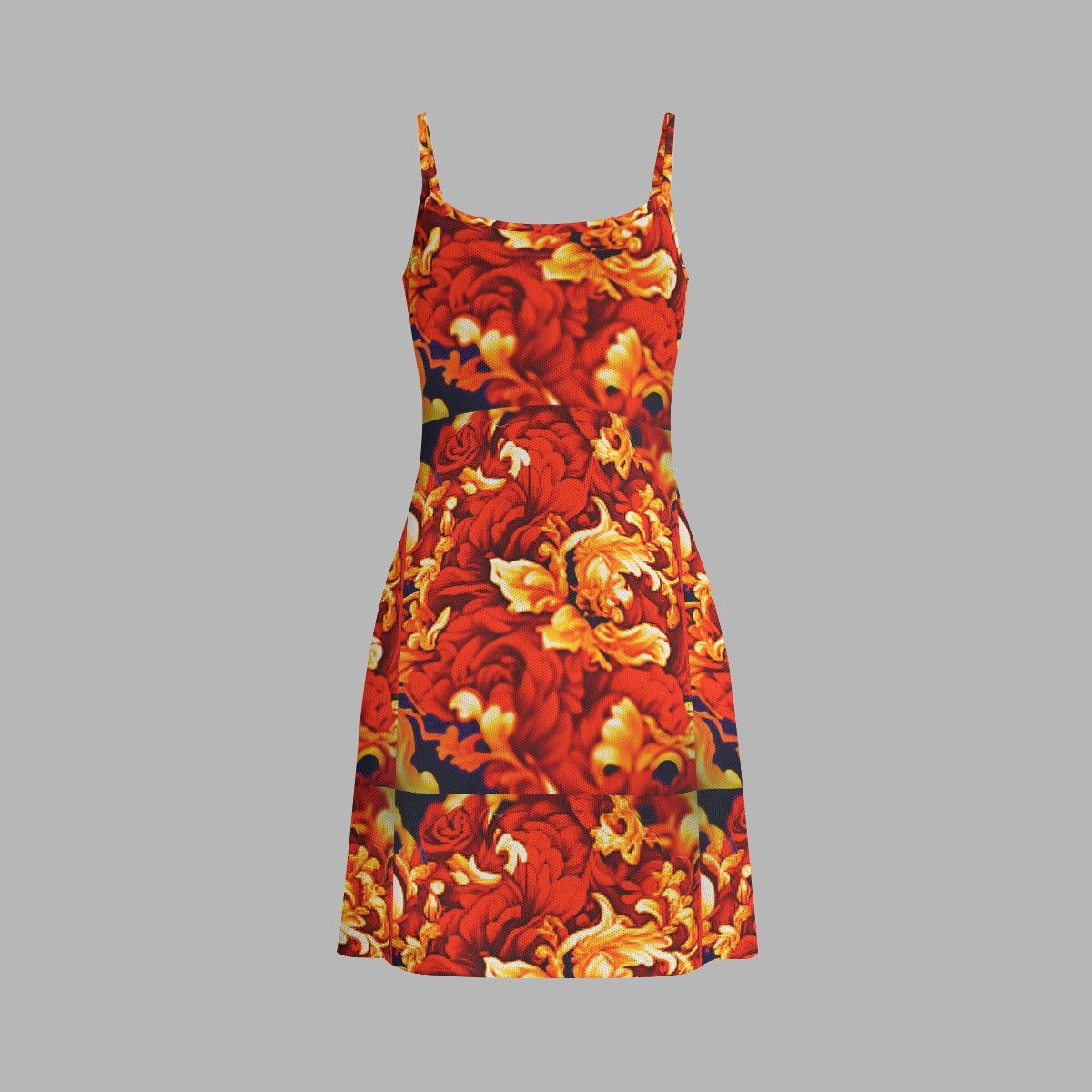 All-Over Print Women's Double-Layer Mesh Dress - Image 2
