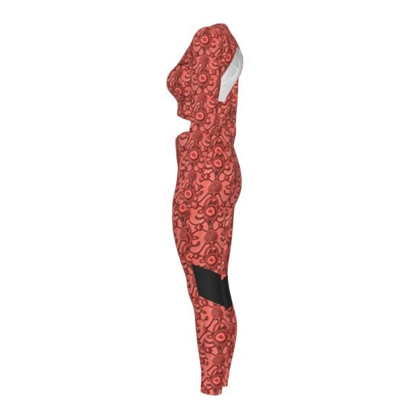 All-Over Print Women's Sport Set With Backless Top And Leggings