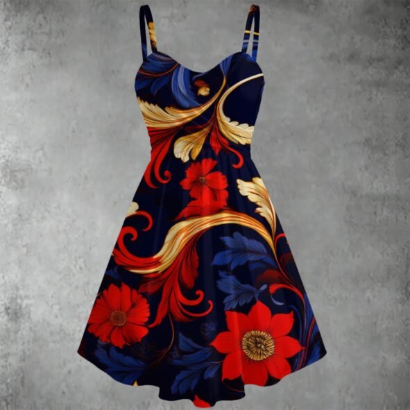 All-over print Women's Spaghetti Strap Dress