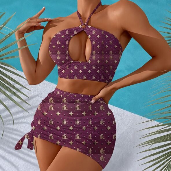 FullbreedCustom Print Women's Halter Neck swimming Suit