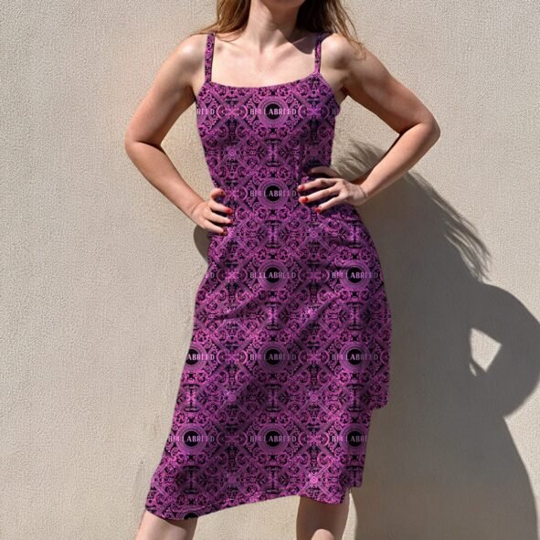 All-Over Print Women's sleeveless suspender dress